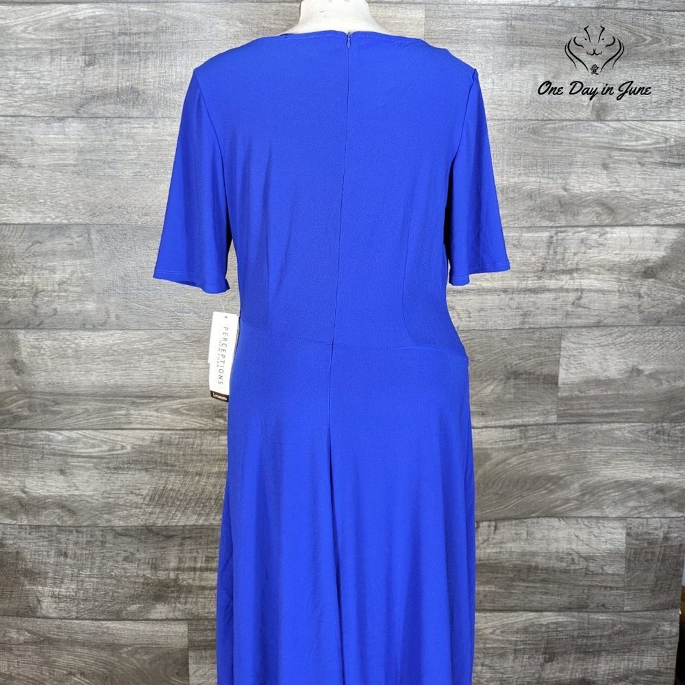 Perceptions Short Sleeve Fit & Flare Dress Size L - Picture 2 of 7